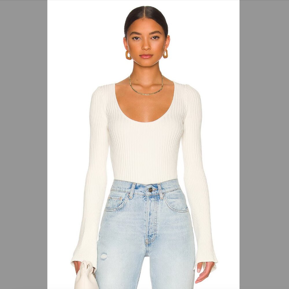 ANINE BING Scarlet Sweater, Ivory / White, Small